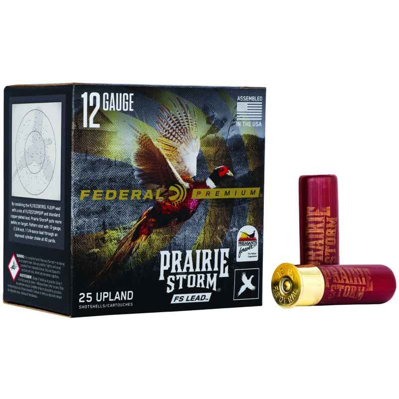 Federal PFX129FS5 Premium Prairie Storm FS 12Gauge 3 1 58oz 5Shot 25 Per Box10 Case