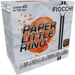 Fiocchi 12FPTX75 Paper Little Rino Extrema 12Gauge 2.75 1oz 7.5Shot 25 Per Box10 Case