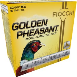 Fiocchi 12GP4 Golden Pheasant Extrema 12Gauge 2.75 1 38oz 4Shot 25 Per Box10 Case