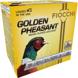 Fiocchi 16GP5 Golden Pheasant Extrema 16Gauge 2.75 1 18oz 5Shot 25 Per Box10 Case