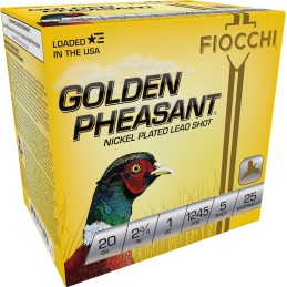 Fiocchi 20GP5 Golden Pheasant Extrema 20Gauge 2.75 1oz 5Shot 25 Per Box10 Case