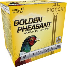 Fiocchi 203GP6 Golden Pheasant Extrema 20Gauge 3 1 14oz 6Shot 25 Per Box10 Case