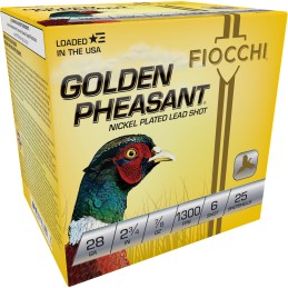 Fiocchi 28GP6 Golden Pheasant Extrema 28Gauge 2.75 78oz 6Shot 25 Per Box10 Case