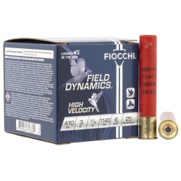 Fiocchi 410HV6 Field Dynamics High Velocity 410Gauge 3 1116oz 6Shot 25 Per Box10 Case