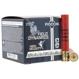 Fiocchi 410HV75 Field Dynamics High Velocity 410Gauge 3 1116oz 7.5Shot 25 Per Box10 Case