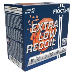 Fiocchi 1278OZ75 Exacta Target Low Recoil Trainer 12Gauge 2.75 78oz 7.5Shot 25 Per Box10 Case