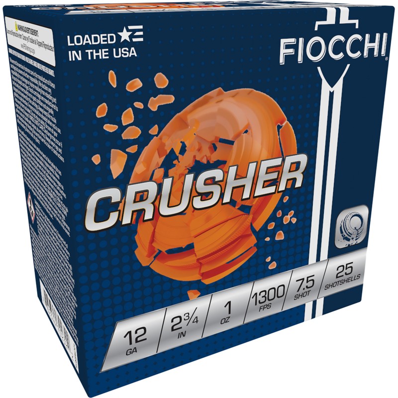 Fiocchi 12CRSR75 Exacta Crusher 12Gauge 2.75 1oz 7.5Shot 25 Per Box10 Case