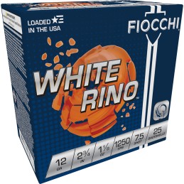 Fiocchi 12WRNO75 Exacta Target White Rino Target 12Gauge 2.75 1 18oz 7.5Shot 25 Per Box10 Case