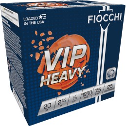 Fiocchi 20VIPH75 Exacta Target VIP Heavy 20Gauge 2.75 78oz 7.5Shot 25 Per Box10 Case