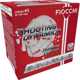 Fiocchi 20SD8 Shooting Dynamics Target 20Gauge 2.75 78oz 8Shot 25 Per Box10 Case