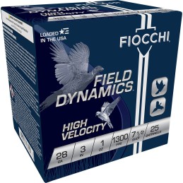 Fiocchi 283HV75 Field Dynamics High Velocity 28Gauge 3 1oz 7.5Shot 25 Per Box10 Case