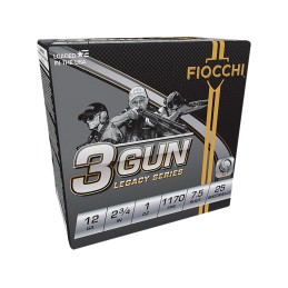 Fiocchi 12DL3G75 3Gun Match Legacy Series 12Gauge 2.75 1oz 7.5Shot 25 Per Box10 Case