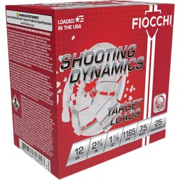 Fiocchi 12SD18L7 Shooting Dynamics Target 12Gauge 2.75 1 18oz 7.5Shot 25 Per Box10 Case