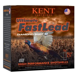 Kent Cartridge K122UFL404 Ultimate Fast Lead 12Gauge 2.75 1 38oz 4Shot 25 Per Box10 Case