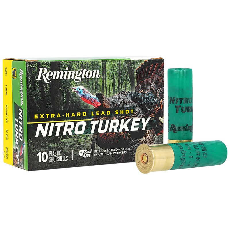 Remington Ammunition 26690 Nitro Turkey  12Gauge 2.75 1 12oz 4Shot 10 Per Box 10 Case