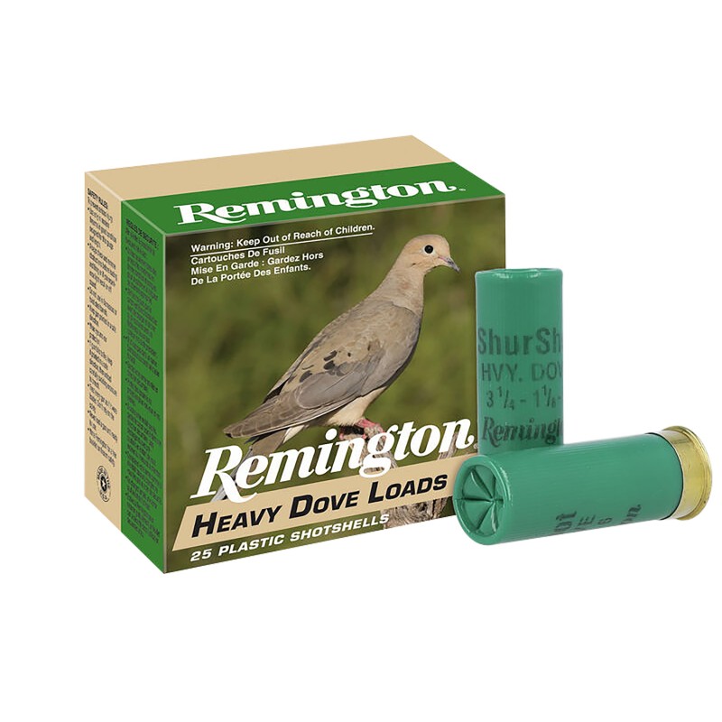 Remington Ammunition 28757 Heavy Dove Loads  12Gauge 2.75 1 18oz 8Shot 25 Per Box10 Case