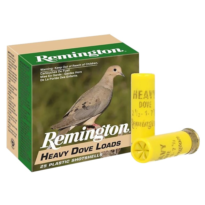 Remington Ammunition 28777 Heavy Dove Loads  20Gauge 2.75 1oz 7.5Shot 25 Per Box10 Case