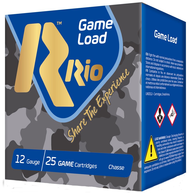 Rio Ammunition SG3275 Game Load Super Game High Velocity 12Gauge 2.75 1 18oz 7.5Shot 25 Per Box10 Case