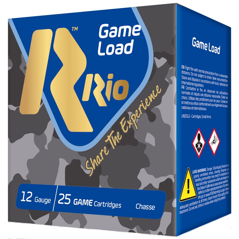 Rio Ammunition SG328 Game Load Super Game High Velocity 12Gauge 2.75 1 18oz 8Shot 25 Per Box10 Case