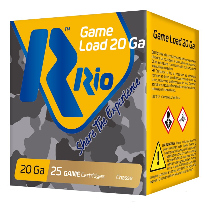 Rio Ammunition RC2075 Game Load  20Gauge 2.75 1oz 7.5Shot 25 Per Box10 Case