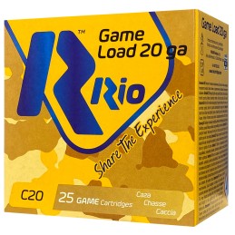 Rio Ammunition RC206 Game Load  20Gauge 2.75 1oz 6Shot 25 Per Box10 Case