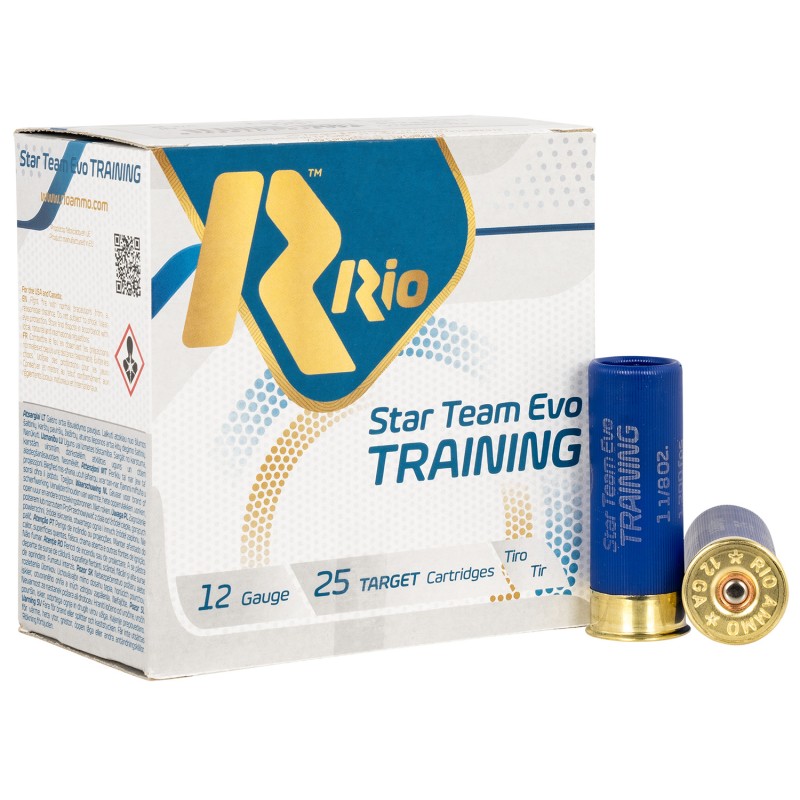 Rio Ammunition STT3275 Star Team EVO Training 12Gauge 2.75 1 18oz 7.5Shot 25 Per Box10 Case