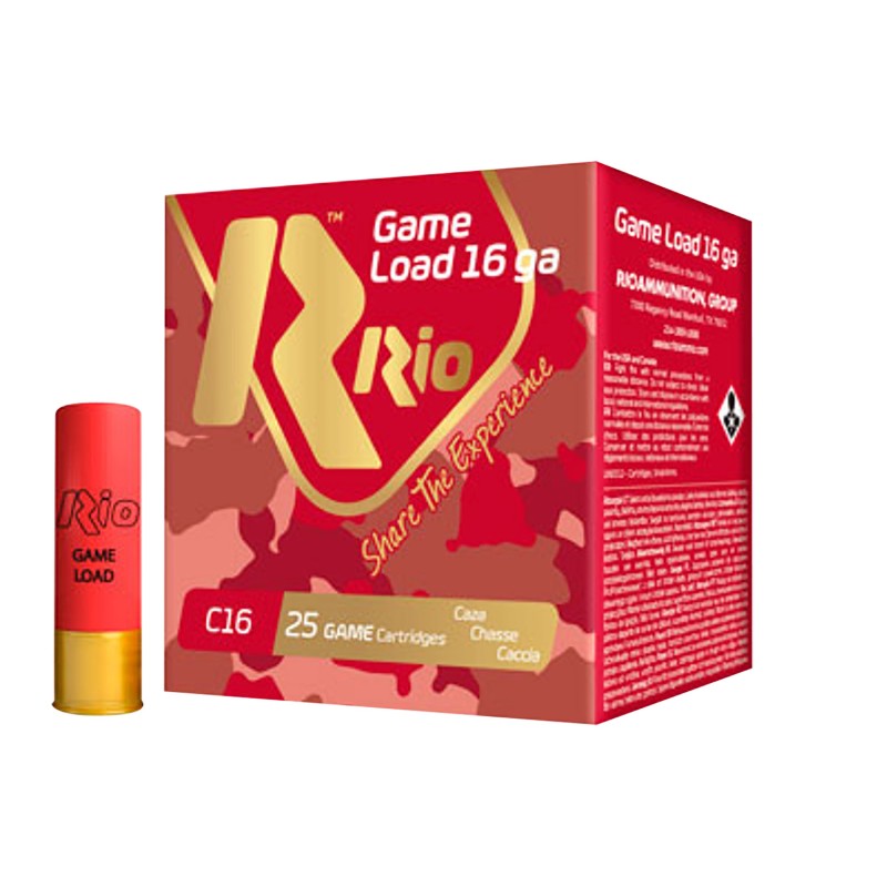 Rio Ammunition RCHV1675 Game Load  16Gauge 2.75 1 18oz 7.5Shot 25 Per Box10 Case