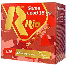 Rio Ammunition RCHV168 Game Load  16Gauge 2.75 1 18oz 8Shot 25 Per Box10 Case