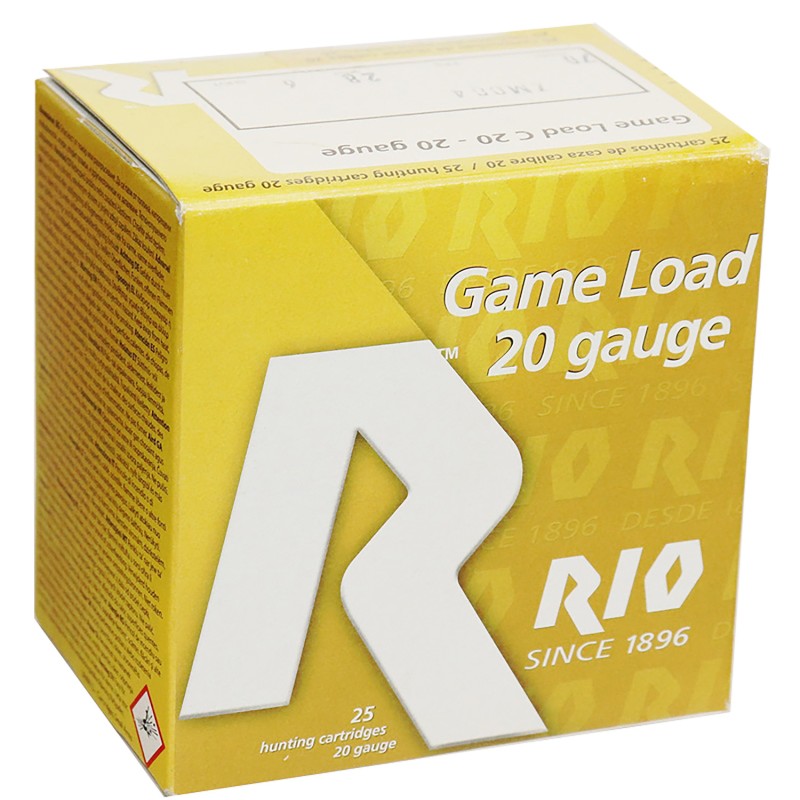 Rio Ammunition RC20MGN6 Game Load  20Gauge 3 1 14oz 6Shot 25 Per Box10 Case