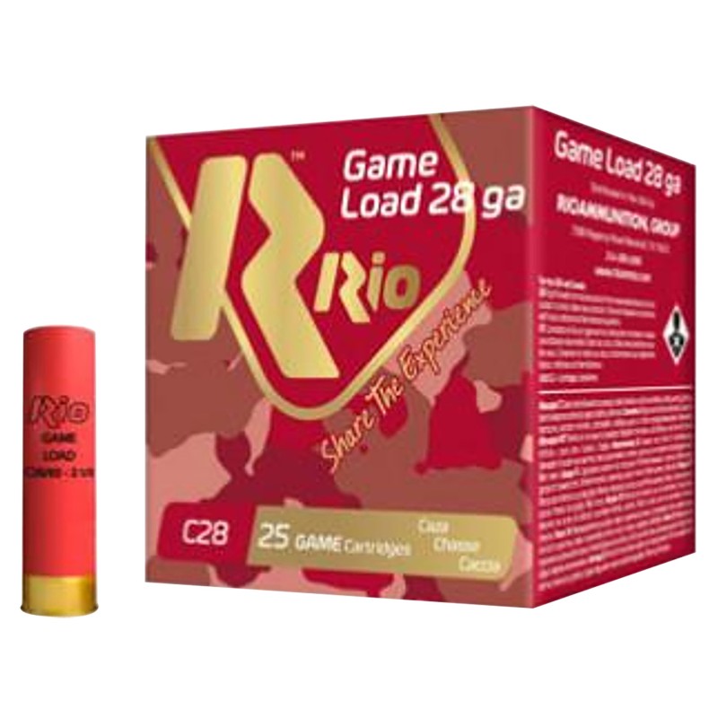 Rio Ammunition RCHV286 Game Load  28Gauge 2.75 1oz 6Shot 25 Per Box10 Case