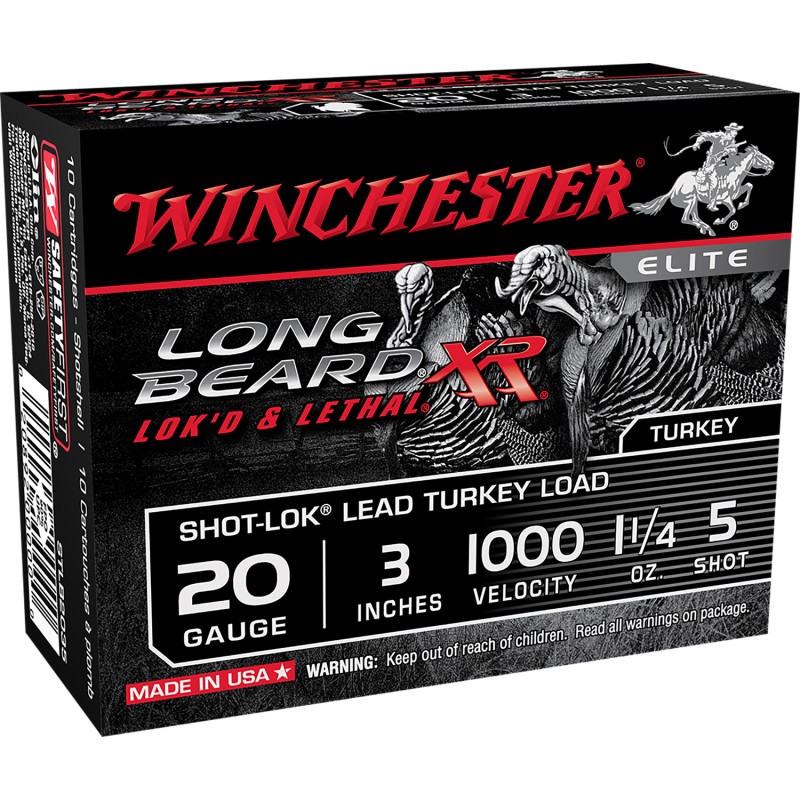 Winchester Ammo STLB2035 Long Beard XR ShotLok 20Gauge 3 1 14oz 5Shot 10 Per Box10 Case