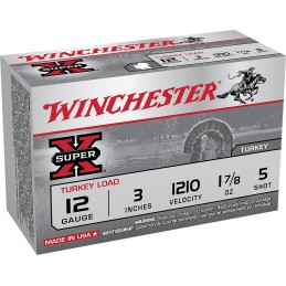 Winchester Ammo X123MT5 Super X Magnum Turkey 12Gauge 3 1 78oz Copper Plated 5Shot 10 Per Box10 Case