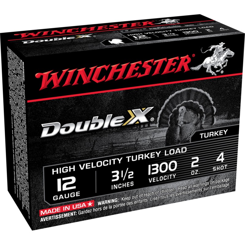 Winchester Ammo STH12354 Double X High Velocity Turkey 12Gauge 3.50 2oz 4Shot 10 Per Box10 Case