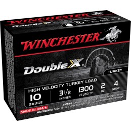 Winchester Ammo STH104 Double X High Velocity Turkey 10Gauge 3.50 2oz 4Shot 10 Per Box10 Case