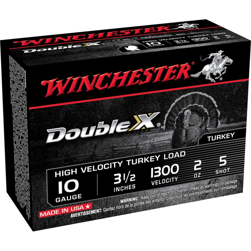 Winchester Ammo STH105 Double X High Velocity Turkey 10Gauge 3.50 2oz 5Shot 10 Per Box10 Case