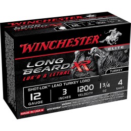 Winchester Ammo STLB1234 Long Beard XR ShotLok 12Gauge 3 1 34oz 4Shot 10 Per Box10 Case