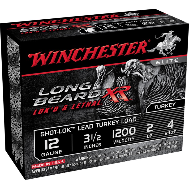 Winchester Ammo STLB12L4 Long Beard XR ShotLok 12Gauge 3.50 2oz 4Shot 10 Per Box10 Case