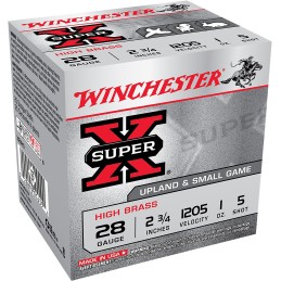 Winchester Ammo X28H5 Super X Heavy Game Load High Brass 28Gauge 2.75 1oz 5Shot 25 Per Box10 Case