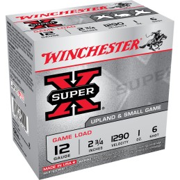 Winchester Ammo XU126 Super X Game Load 12Gauge 2.75 1oz 6Shot 25 Per Box10 Case