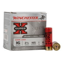 Winchester Ammo XU166 Super X Game Load 16Gauge 2.75 1oz 6Shot 25 Per Box10 Case