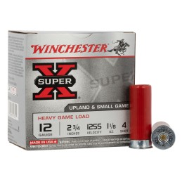 Winchester Ammo XU12H4 Super X Heavy Game Load 12Gauge 2.75 1 18oz 4Shot 25 Per Box10 Case