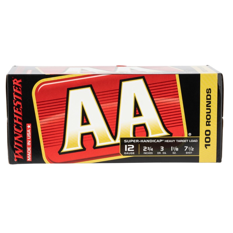 Winchester Ammo AAHA127VP AA Super Handicap Heavy Target 12Gauge 2.75 1 18oz 7.5Shot 100 Bx2 Case Value Pack