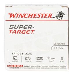 Winchester Ammo TRGT12908 SuperTarget Light Target 12Gauge 2.75 1oz 8Shot 25 Per Box10 Case