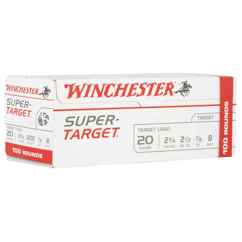 Winchester Ammo TRGT208VP SuperTarget  20Gauge 2.75 78oz 8Shot 100 Box2 Case Value Pack