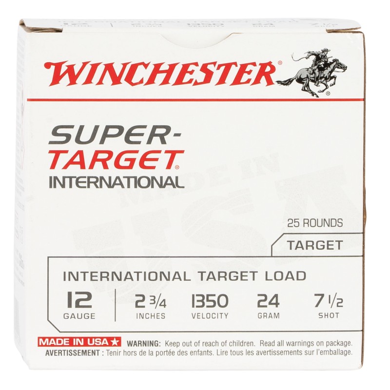 Winchester Ammo TRGT213507 SuperTarget Light Target 12Gauge 2.75 78oz 7.5Shot 25 Per Box10 Case