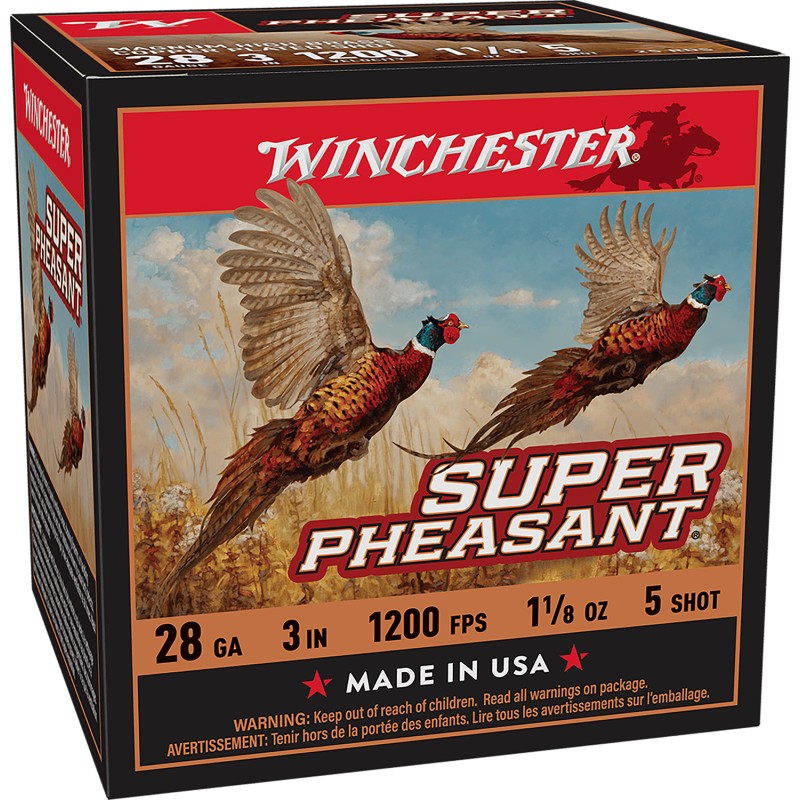 Winchester Ammo X283PH5 Super Pheasant  28Gauge 3 1 18oz 5Shot 25 Per Box10 Case