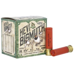 HEVIShot HS18704 HEVIBismuth  28Gauge 2.75 1oz Bismuth 4Shot 25 Per Box10 Case