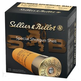 Sellier  Bellot SB12RBB Shotgun  12Gauge 2.75 Rubber 25 Per Box10 Case