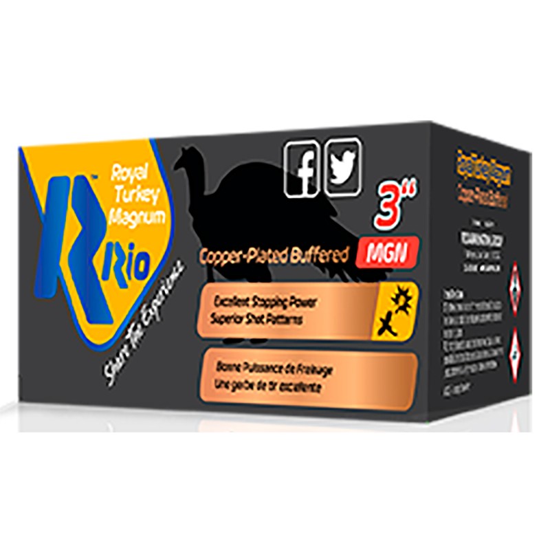 Rio Ammunition RTBCM506 Royal Turkey  12Gauge 1 34oz 6Shot 10 Per Box25 Case