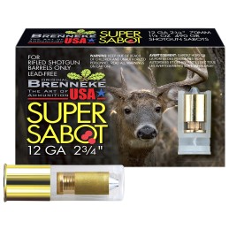 Brenneke SL122SUS SuperSabot  12Gauge 2.75 1 18oz Sabot Slug Shot 5 Per Box50 Case